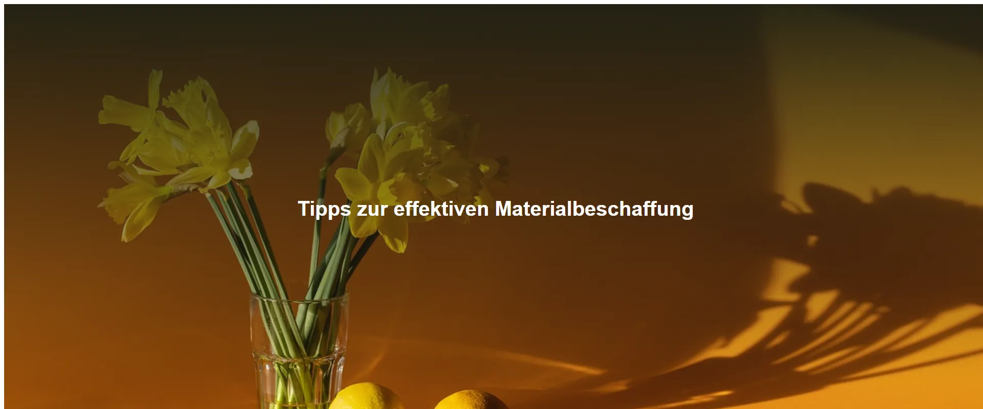 Tipps zur effektiven Materialbeschaffung